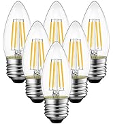 ANWIO B11 LED Filament Bulb E26 Candelabra Base 4.5W(60W Equivalent), Dimmable 2700K Warm White C...