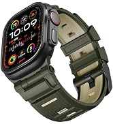 Lerobo Rugged TPU Band Compatible with Apple Watch Bands for Men | Durable Sport Strap for iwatch...