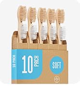 Bamboo Toothbrushes 10 Pack