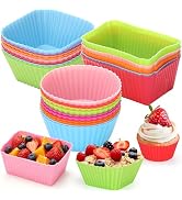 20PCS Silicone Lunch Box Dividers, Reusable Lunch Bento Box Accessories for Kids, Silicone Cupcak...