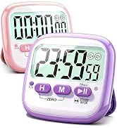 Antonki 2 Pack Classroom Timers for Kids Teachers, Magnetic Countdown Digital Kitchen Timer for C...