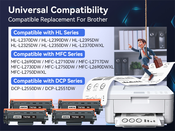 brother tn760 toner for brother printer tn-730/tn-760 tn dr730 brother MFC-L2710DW MFC-L2750DW