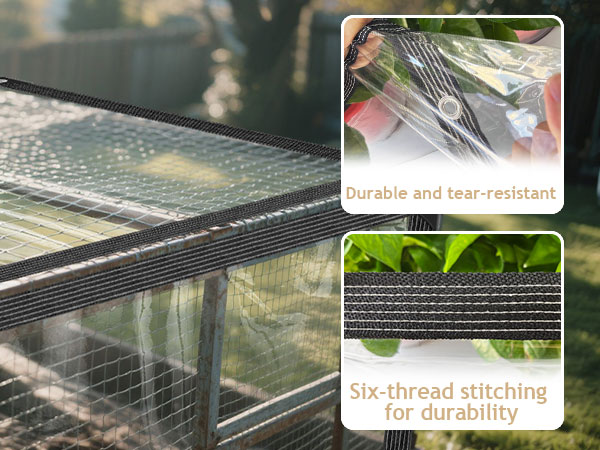 Transparent tarpaulin, 14 mil reinforced