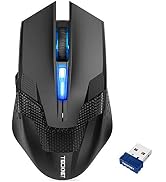 TECKNET Wireless Mouse-USB Ergonomic Optical Cordless Mouse with 8 Buttons,12-Month Battery Life,...