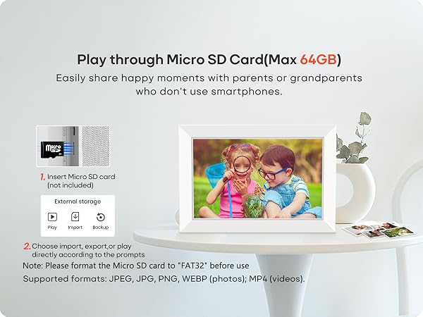 Miroir 10.1 Inch WiFi Digital Photo Frame frameo digital picture frame