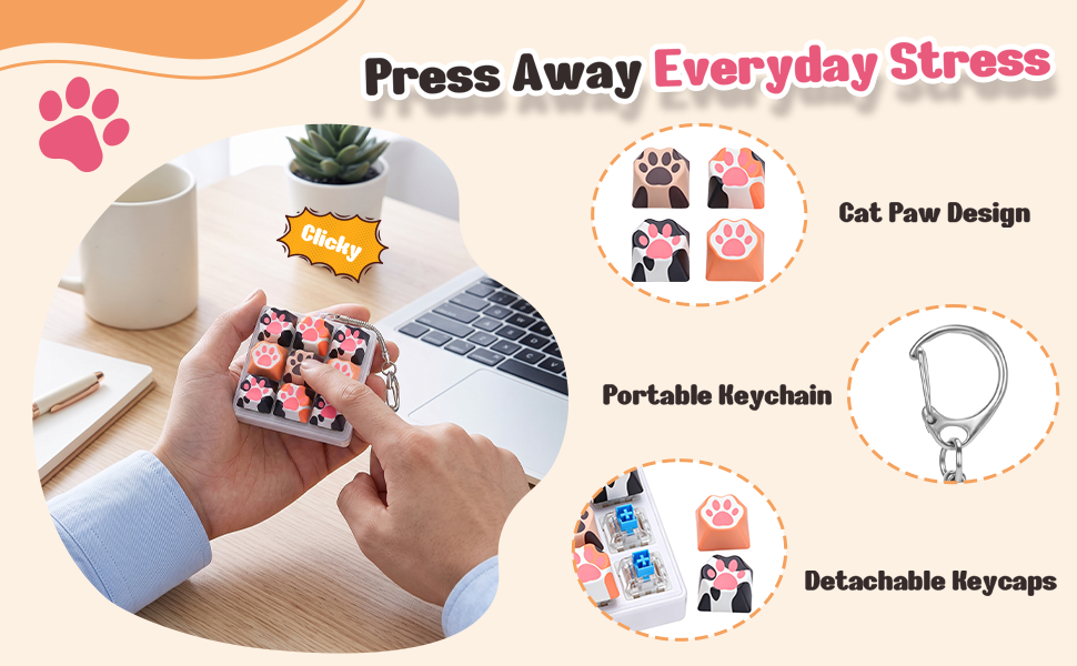 9-in-1 Cat Paw Keyboard Clicker