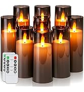 Homemory Decorative Flameless Candles, Battery Operated Candles with Remote & Timer, Flickering L...