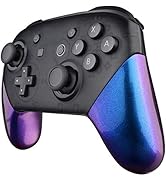 eXtremeRate Chameleon Replacement Handle Grips for Nintendo Switch Pro Controller, Purple Blue DI...