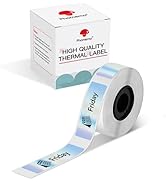 Phomemo D30 Label Tape Color Holographic, Black on Silver Rainbow Thermal Printer Sticker Labels ...