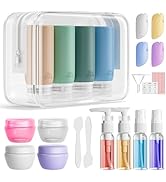 Muslish 21 Pack Travel Bottles for Toiletries, Leak-Proof TSA Compliant Silicone Travel Size Cont...