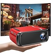 Mini Projector, iTJQ Portable Projector 1080P Supported for Indoor Outdoor Movies, Phone Projecto...