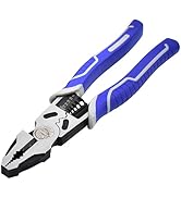 9" Multipurpose Lineman's Pliers with Wire Stripper - 6-in-1 Function Wire Cutter Heavy Duty,Comb...