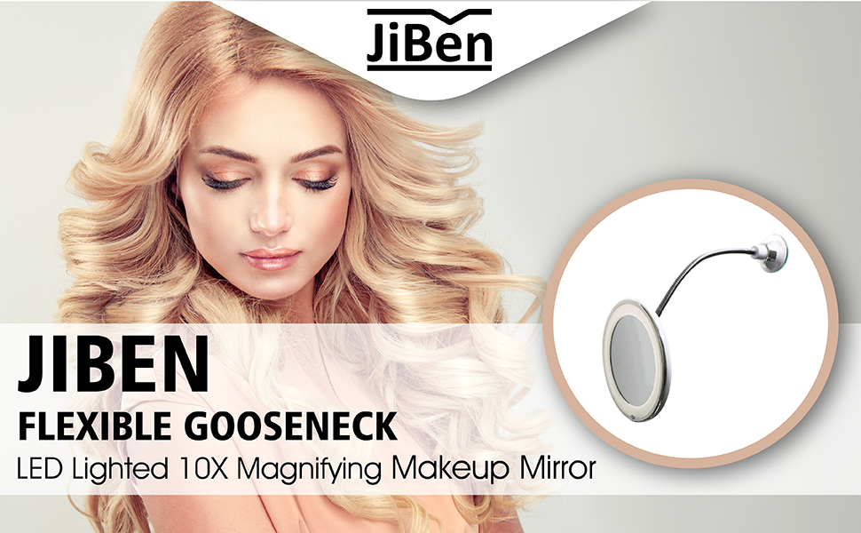 JiBen Gooseneck Makeup Mirror 10X