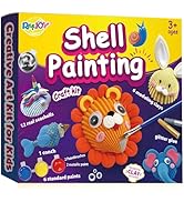 RMJOY Arts & Crafts Kit for Kids: Sea Shell Painting Kit Creativity Craft Kits with 12 Shells 6 P...