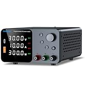 DC Power Supply, 30V 10A Bench Power Supply with Encoder Adjustment, 5V/3.6A USB C Quick-Charge, ...