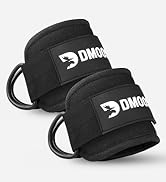 DMoose Fitness Ankle Straps for Cable Machines - One Size Fit with Premium Padding, Glute Kickbac...