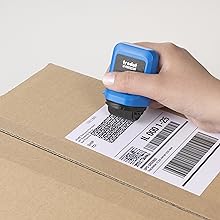 Id Protector being used on a package