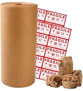 LuckyGuard 12"x400' Honeycomb Packing Paper Bubble Wrap for Moving Protective Roll Recyclable and...