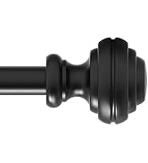 Curtain Rods for Windows 48-84 inch,3/4 inch Heavy Duty Adjustable Decorative Curtain Rod with Mo...