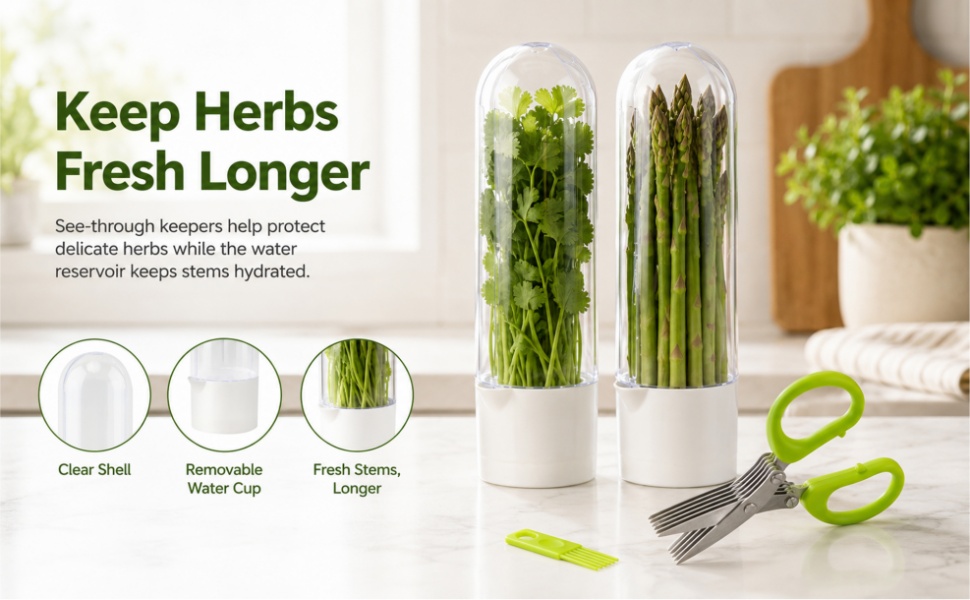 Fresh Herb Keeper for Refrigerator