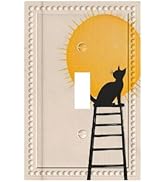 HLCoChT Decorative Art Light Switch Covers Boho Cat Switch Plate Cover Single Toggle Wall Plate D...