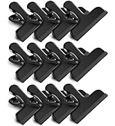 HOUSE AGAIN 12 Pack Stainless Steel Chip Bag Clips Covered with Silicone - NO More Sharp Edges - ...