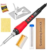 Soldering Iron Kit, 60W 120V Digital LED Display 5-in-1, Solder Wire, Flux Rosin Paste, Mini Stan...
