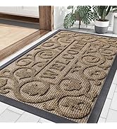 Smiry Welcome Door Mat Outside Entrance, Heavy Duty Trap Dirt and Moisture Easy Clean Low Profile...