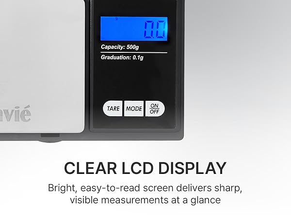 mavie kitchen scale measurement cooking weigh portable coffee precision tare ounce gram glass bake