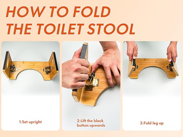 Foldable Bamboo Poop Stool