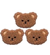 3 Pcs Brown Plush Iron On Patches, Cute Bear Patches Cartoon Clothes Appliques Creative Animal Ba...