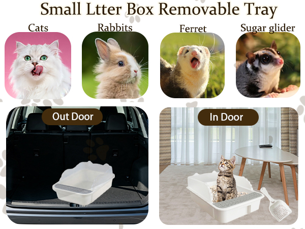 low entry litter box with strainer