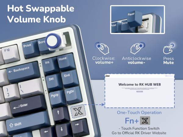 hot swappable volume konb
