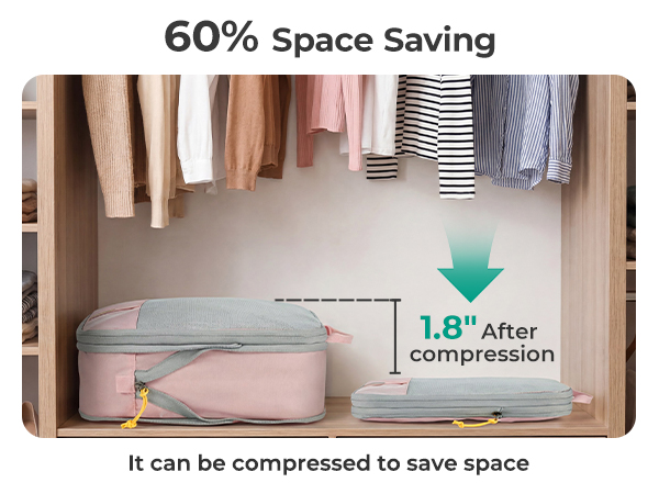 Compression packing cubes