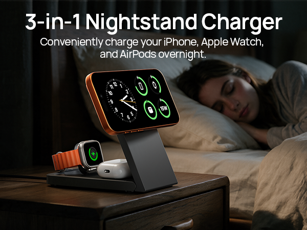 nightstand charging station bedside iphone apple