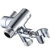 G-Promise Solid Metal Shower Arm Diverter with Handshower Mount for Hand Held Showerhead and Fixe...