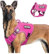 MOOGROU Tactical Dog Harness for Large Dogs,No Pull Military Dog Vest with Handle,Reflective Heav...