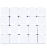 kaiheng 16mm Acrylic Dice with Smoothed Surface Six Sided Dice with Rounded Corner Blank White Di...