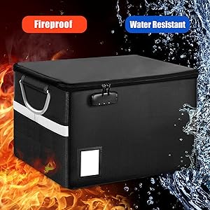 File Cabinet Filing Cabinet Box with Lock File Organizer Box Fireproof Document Box File Folders