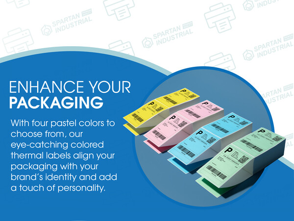 Enhance Your Packaging: Our colored thermal labels align your packaging with your brand’s identity