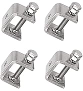 Kyien 4Pieces 304 Stainless Steel C-Clamp Heavy Duty C-clamp Woodworking Welding Building Househo...