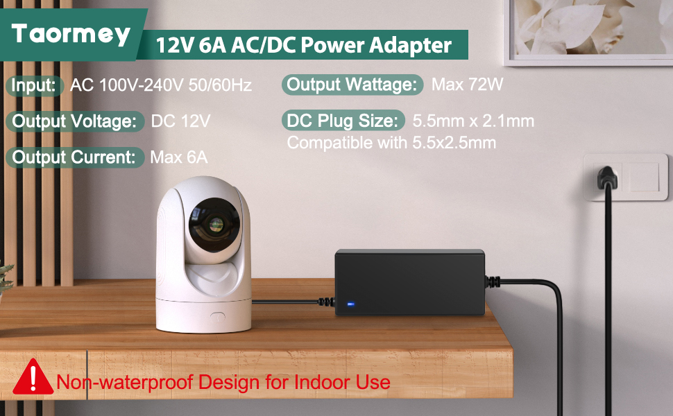 6a 72a 12v ac to dc power adapter
