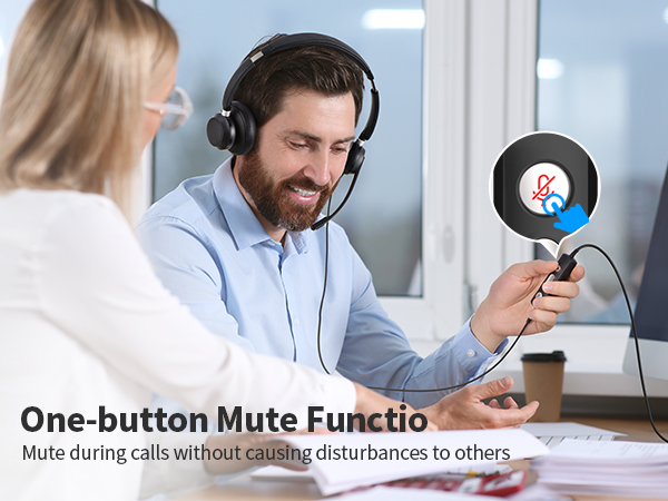 usb headset with microphone for pc laptop 3.5mm wired computer headset headphone with microphone