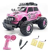 10Leccion Remote Control Car for Girls, 2.4Ghz Pink RC Cars for Daughter with Two Rechargeable Ba...