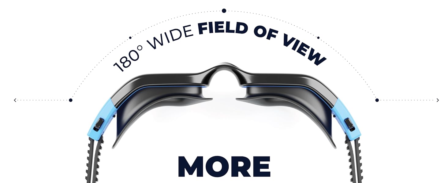 Top View of AQTIVAQUA Swimming Goggles with Wide Lens and Comfortable Fit