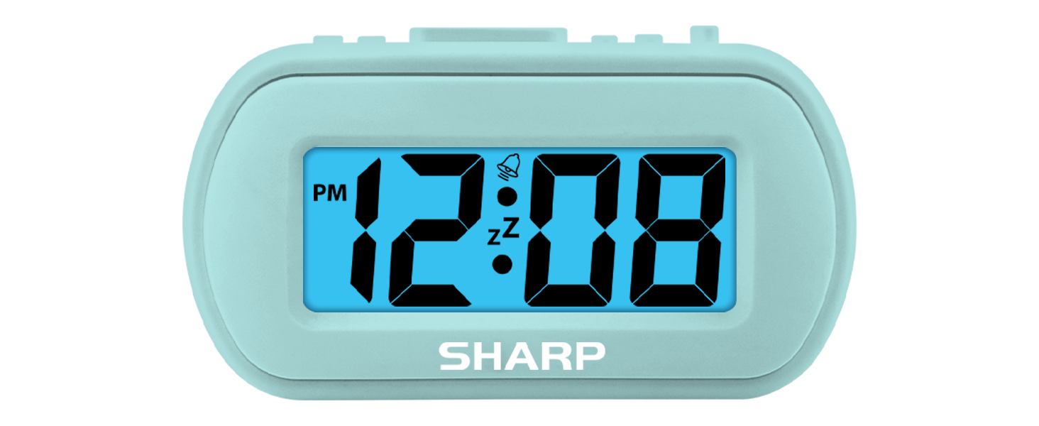 Backlight on Demand easy clock with rubber finish mini size