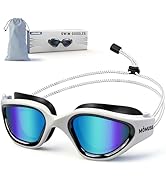 MOMUSE Adult Swim Goggles with Soft Bungee Strap, UV Protection, No Hair Pulling Anti-Fog Swimmin...