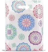 Rainbows & Lilies 100 Mandala Merchandise Bags 12x15 - Plastic Bags with Handles, Shopping Bags f...