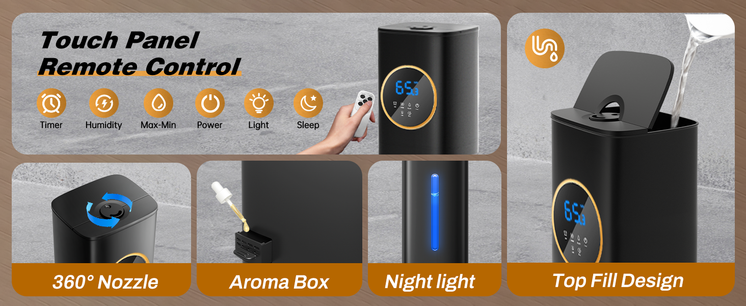 Humidifiers Large Room, Humidifiers for bedroom with night light