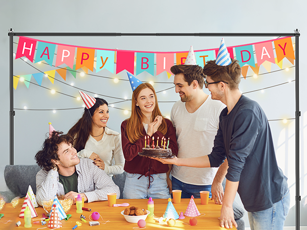 EMART Backdrop Stand 10x7ft Photo Studio Adjustable Background Stand Support kit for party p